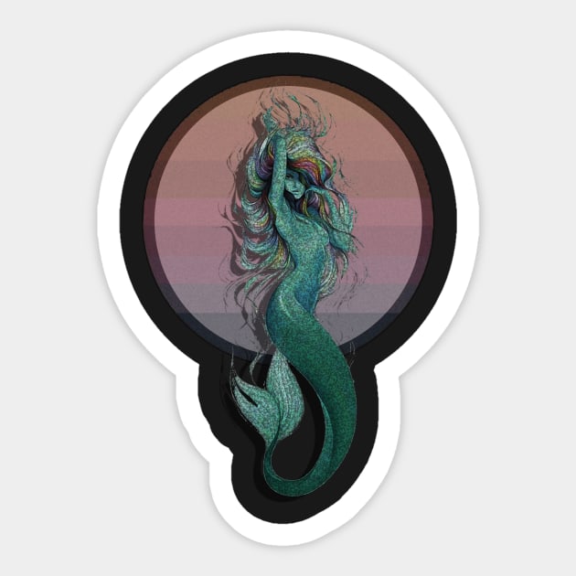 Mermaid Love !!! Sticker by adityawagaskar